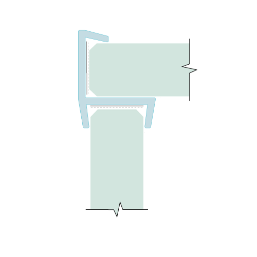 12mm 90 degree partitioning joint with tape
