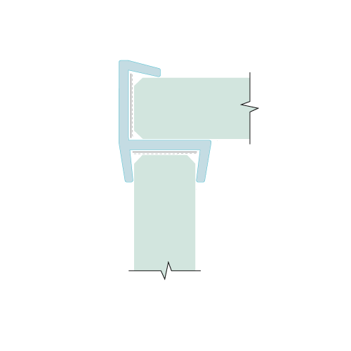 10mm 90 degree partitioning joint with tape